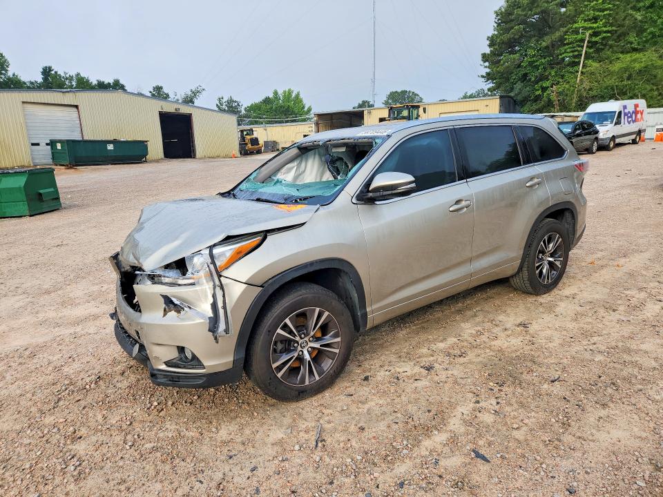 2016 Toyota Highlander VIN 5TDKKRFH6GS143014 COPART salvage auction — FRONT END, Nc - Salvage Certificate Of Title, sold $275 on 2026-07-31 (photo 1)