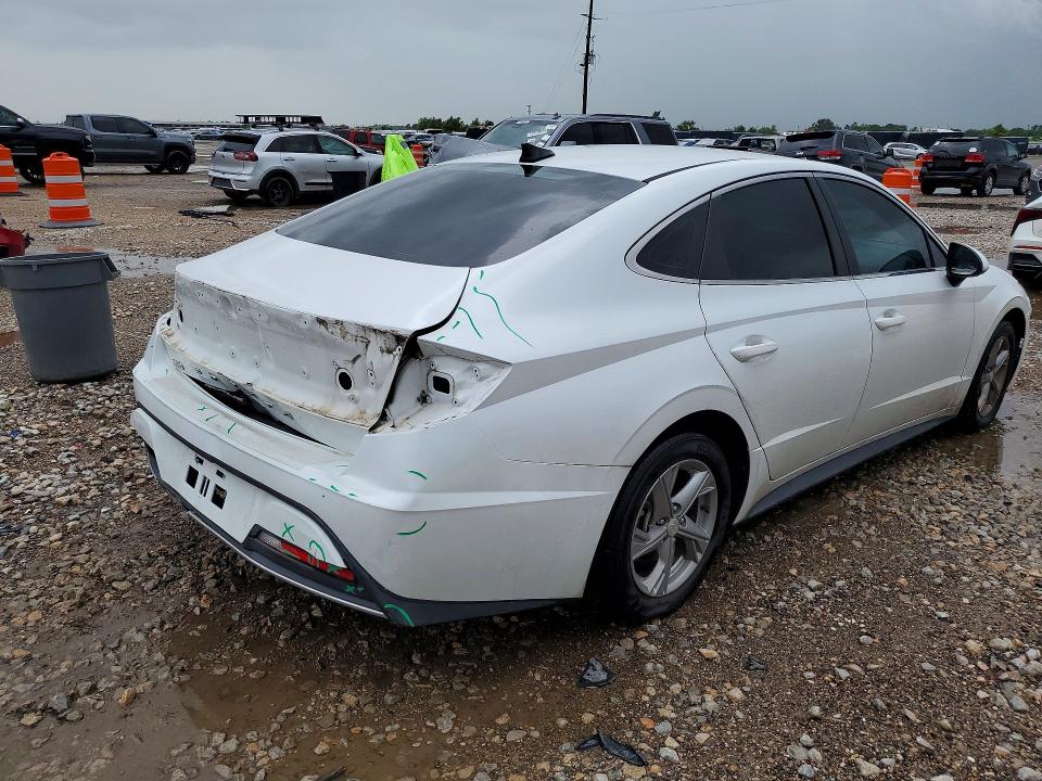 2020 Hyundai Sonata VIN 5NPEG4JA3LH010190 COPART salvage auction — REAR END, TX - SALVAGE VEHICLE TITLE (P), sold $2,600 on 2026-07-20 (photo 3)