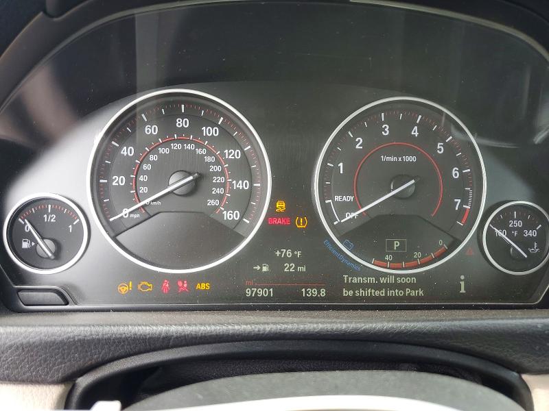 2017 BMW 3 series VIN WBA8D9G50HNT90767 COPART salvage auction — FRONT END, IL - SALVAGE CERTIFICATE, sold $2,400 on 2026-08-26 (photo 9)