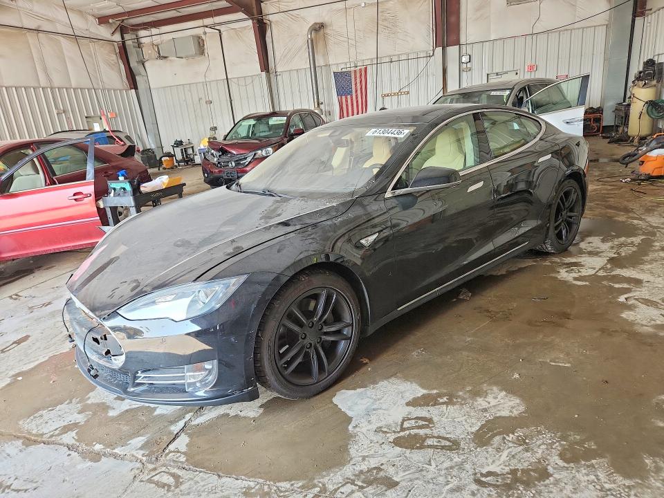 2015 Tesla Model s VIN 5YJSA1H24FFP77826 COPART salvage auction — FRONT END, Salvage Title, sold $250 on 2026-07-27 (photo 1)
