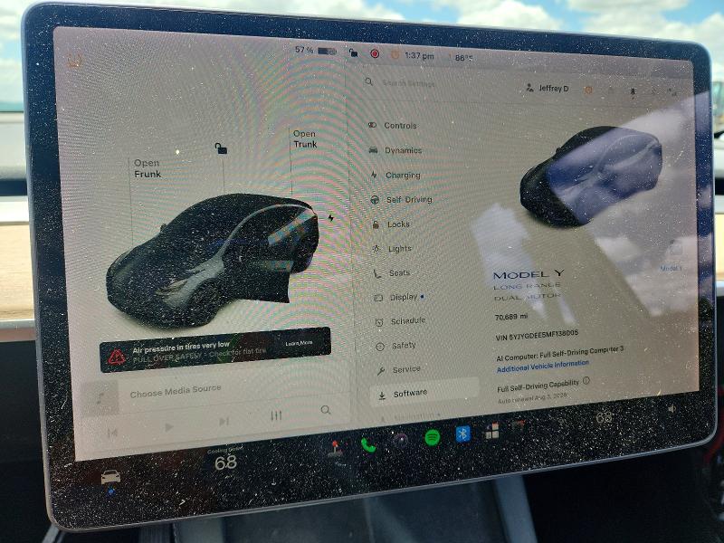 2021 Tesla Model y VIN 5YJYGDEE5MF138005 COPART salvage auction — SIDE, Pa - Certificate Of Salvage, sold $9,300 on 2026-07-31 (photo 9)