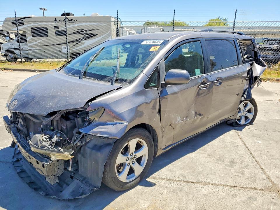2016 Toyota Sienna VIN 5TDKK3DC1GS759160 COPART salvage auction — REAR END, Ca - Salvage Certificate, sold $350 on 2026-07-20 (photo 1)
