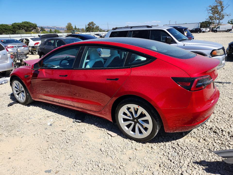 2023 Tesla Model 3 VIN 5YJ3E1EA4PF621064 COPART salvage auction — ROOF, CA - SALVAGE CERTIFICATE, sold $80 on 2026-07-28 (photo 2)