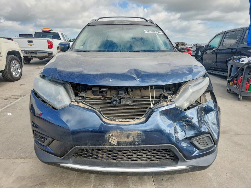 2016 Nissan Rogue VIN KNMAT2MV7GP626255 COPART salvage auction — FRONT END, Tx - Salvage Vehicle Title, sold $650 on 2026-07-16 (photo 5)