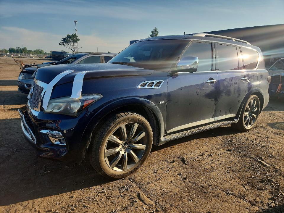 2017 Infiniti Qx80 VIN JN8AZ2ND1H9830810 COPART salvage auction — SIDE, MI - CERT OF TITLE-REBUILT SALVAGE, sold $3,750 on 2026-07-17 (photo 1)