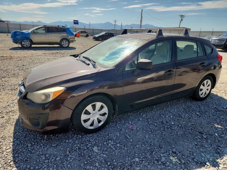 2012 Subaru Impreza VIN JF1GPAA66CH214912 COPART salvage auction — SIDE, Ut - Cert Of Title-Rebuilt/Restored, sold $250 on 2026-07-31 (photo 1)