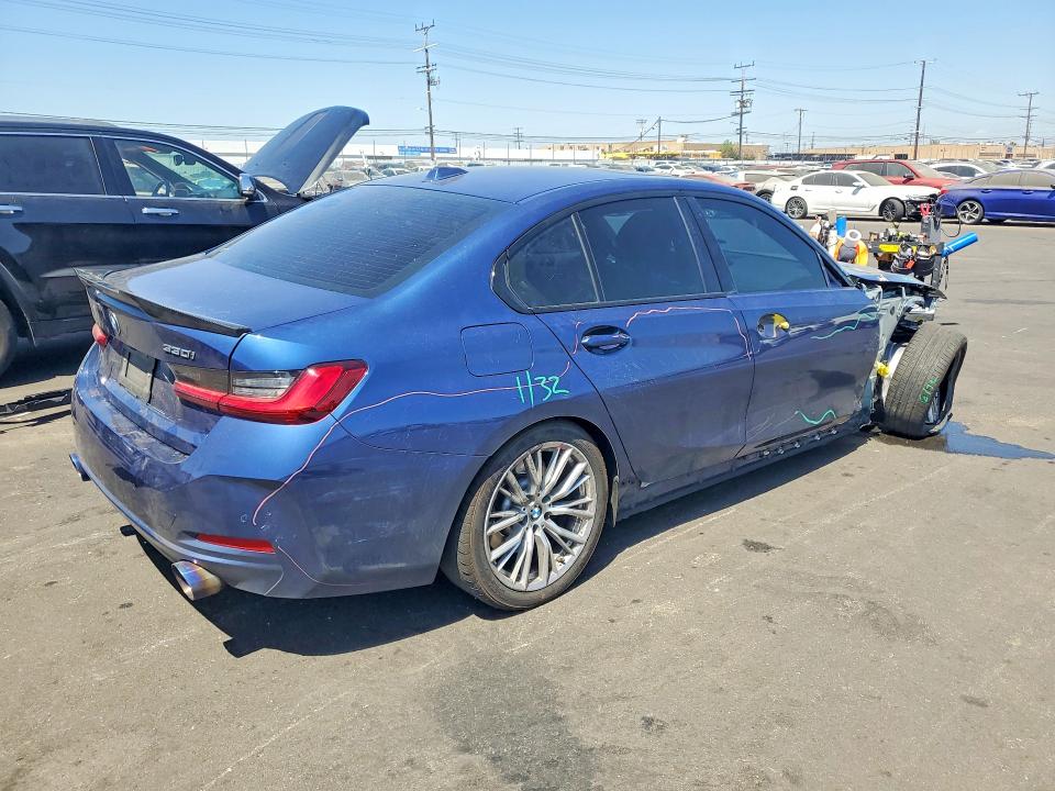 2023 BMW 3er VIN 3MW69FF00P8D57993 COPART salvage auction — FRONT END, Ca - Salvage Certificate, sold $11,400 on 2026-08-24 (photo 3)