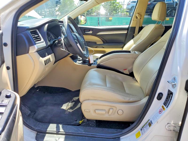 2016 Toyota Highlander VIN 5TDJKRFH2GS267258 COPART salvage auction — FRONT END, Co - Salvage Title, sold $8,500 on 2026-07-30 (photo 7)