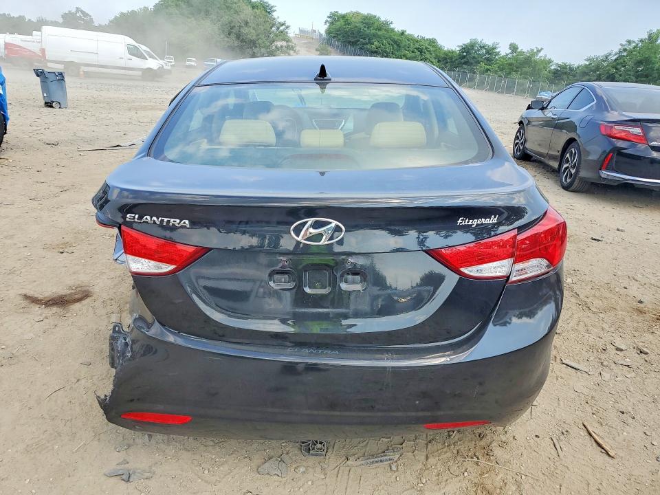 2012 Hyundai Elantra VIN KMHDH4AE8CU336922 COPART salvage auction — UNDERCARRIAGE, Md - Cert Of Salvage > 75% Damage, sold $2,100 on 2026-07-09 (photo 6)