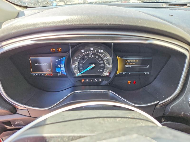 2017 Ford Fusion VIN 3FA6P0HD0HR222178 COPART salvage auction — FRONT END, Ca - Salvage Certificate, sold $1,600 on 2026-07-30 (photo 9)