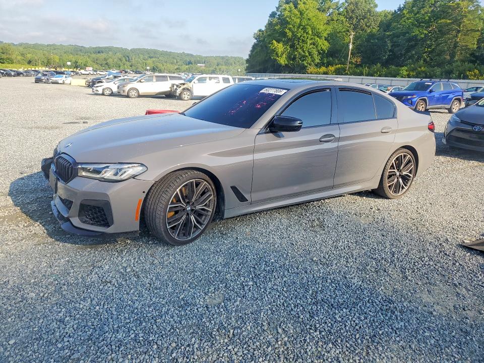 2021 BMW 5er VIN WBA53BJ01MCF53722 COPART salvage auction — FRONT END, Nc - Salvage Certificate Of Title, sold $22,800 on 2026-08-06 (photo 1)