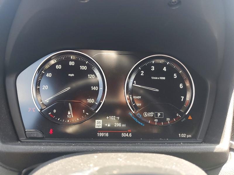2020 BMW X1 VIN WBXJG7C02L5P23802 COPART salvage auction — FRONT END, Fl - Cert Of Title Slvg Rebuildable, sold $7,500 on 2026-08-04 (photo 9)