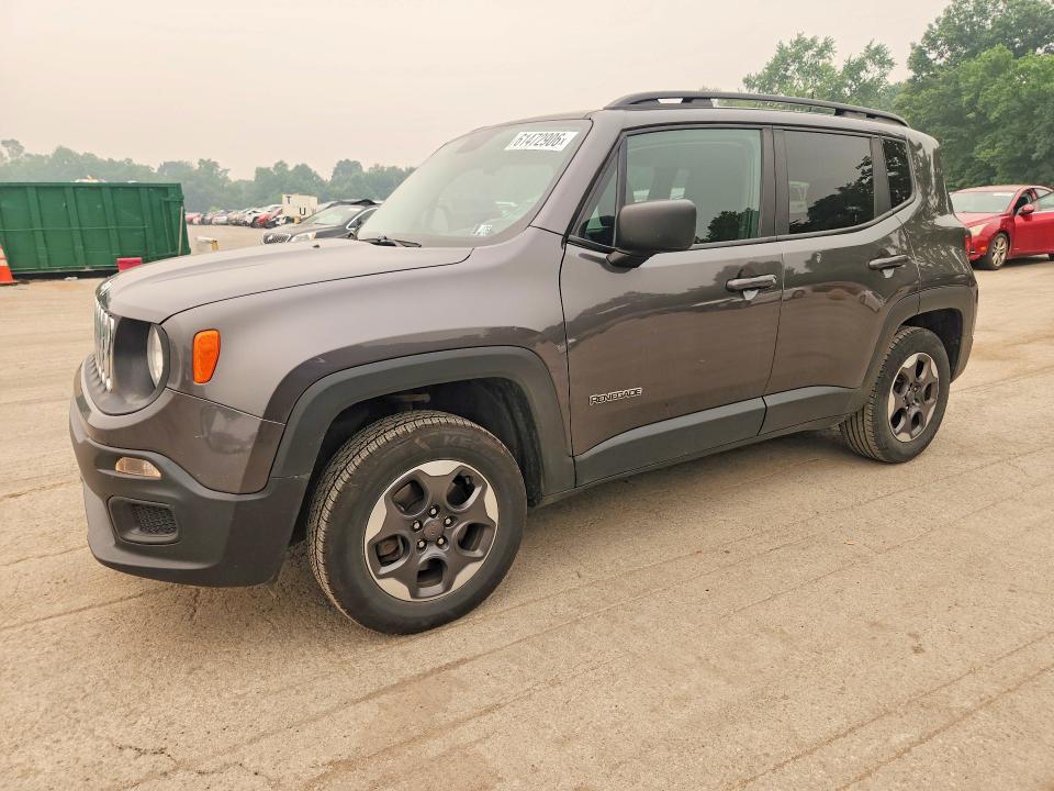 2017 Jeep Renegade VIN ZACCJBAB6HPG55839 COPART salvage auction — REAR END, Pa - Certificate Of Salvage, sold $2,800 on 2026-07-30 (photo 1)