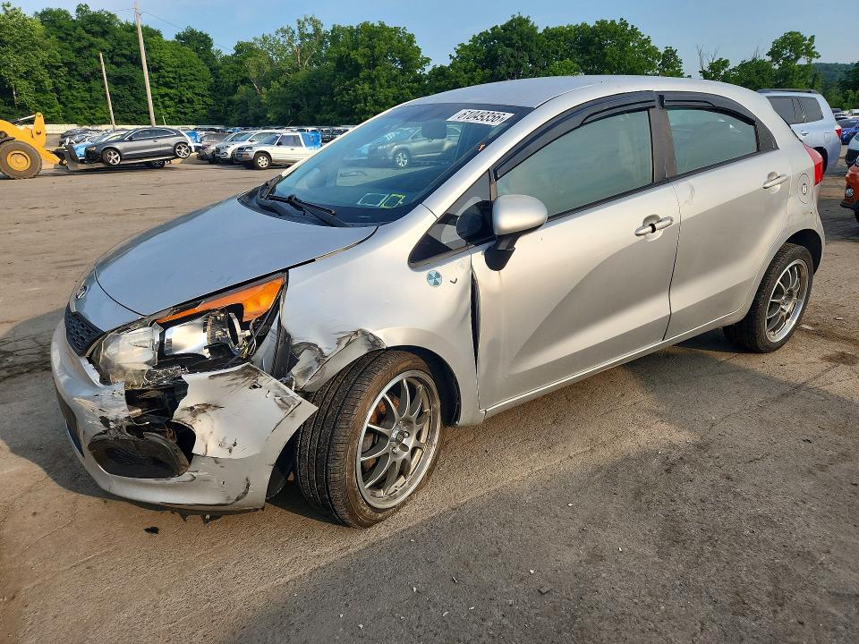 2012 Kia Rio VIN KNADM5A36C6040934 COPART salvage auction — REAR END, Ny - Mv-907A Salvage Certificate, sold $325 on 2026-07-28 (photo 1)