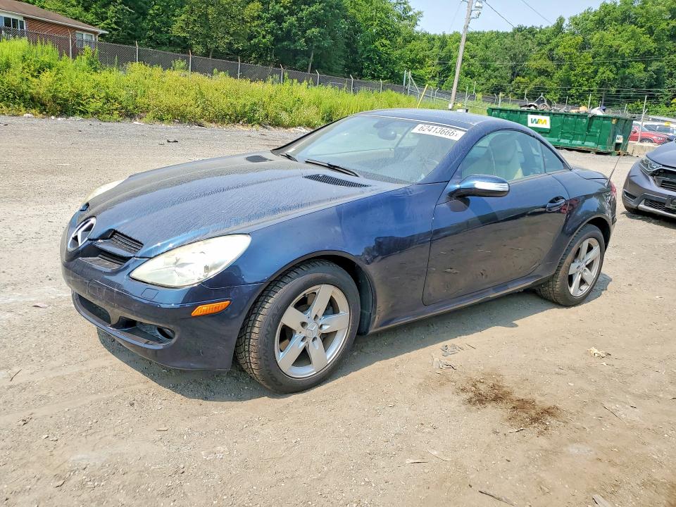2007 Mercedes-benz Slk-klasse VIN WDBWK54F97F160299 COPART salvage auction — SIDE, Md - Cert Of Salvage > 75% Damage, sold $850 on 2026-08-20 (photo 1)