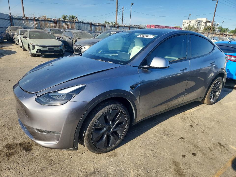 2025 Tesla Model y VIN 7SAYGDEE7SF240633 COPART salvage auction — SIDE, Ca - Salvage Certificate, sold $15,700 on 2026-08-24 (photo 1)