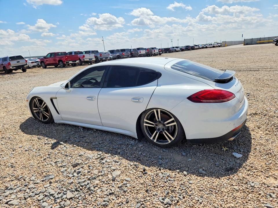 2014 Porsche Panamera VIN WP0AA2A73EL008026 COPART salvage auction — FRONT END, Tx - Certificate Of Title (P), sold $4,300 on 2026-08-05 (photo 2)