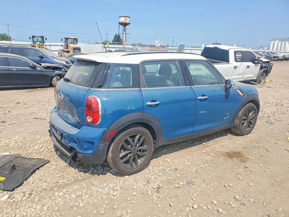 2012 Mini Cooper VIN WMWZC5C53CWL64074 COPART salvage auction — REAR END, IL - SALVAGE CERTIFICATE, sold $1,400 on 2026-08-19 (photo 3)