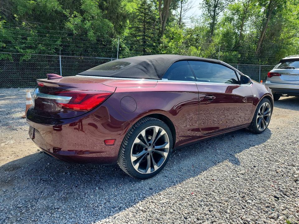 2018 Buick Cascada VIN W04WH3N57JG055573 COPART salvage auction — WATER/FLOOD, Oh - Cert Of Title-Flood Vehicle, sold $1,800 on 2026-07-23 (photo 3)