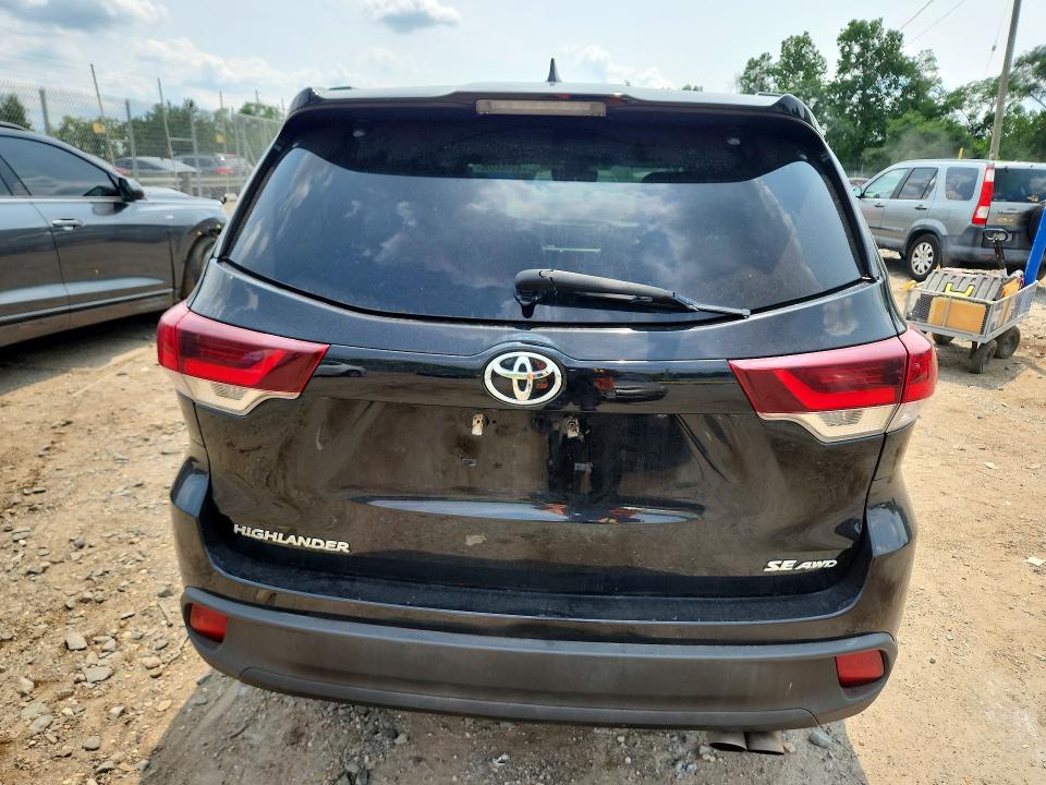 2019 Toyota Highlander VIN 5TDJZRFH5KS563380 COPART salvage auction — MINOR DENT/SCRATCHES, Pa - Certificate Of Salvage, sold $7,700 on 2026-07-30 (photo 6)