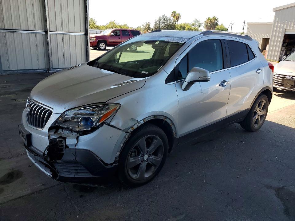 2014 Buick Encore VIN KL4CJASB0EB592584 COPART salvage auction — FRONT END, Ca - Salvage Certificate, sold $1,500 on 2026-07-27 (photo 1)