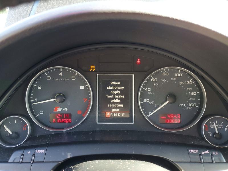 2006 Audi S4 VIN WAUGL78E86A285173 COPART salvage auction — NORMAL WEAR, WA - VEHICLE CERT OF OWNERSHIP-TITL, sold $725 on 2026-07-27 (photo 9)