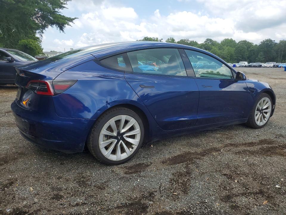 2022 Tesla Model 3 VIN 5YJ3E1EB3NF289754 COPART salvage auction — ALL OVER, MA - CERTIFICATE OF TITLE, sold $6,100 on 2026-07-20 (photo 3)