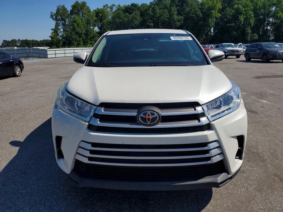 2019 Toyota Highlander VIN 5TDZZRFH8KS356906 COPART salvage auction — REAR END, Nc - Dealer Only Clean Title (P), sold $10,500 on 2026-07-30 (photo 5)