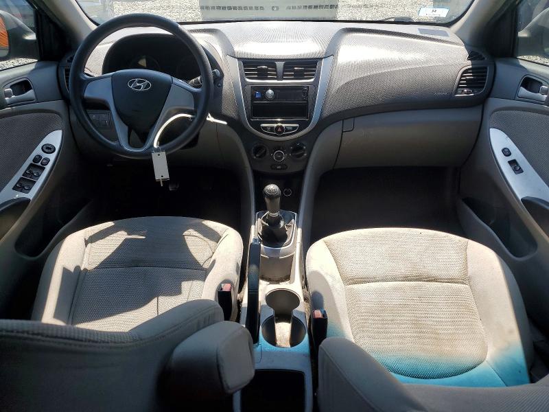 2014 Hyundai Accent VIN KMHCT4AE6EU637878 COPART salvage auction — REAR END, Ma - Cert Of Title-Reconstrctd Coll, sold $400 on 2026-07-31 (photo 8)