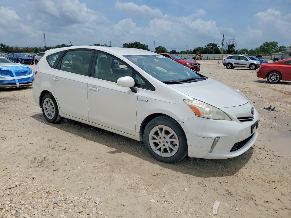 2012 Toyota Prius VIN JTDZN3EU6C3024182 COPART salvage auction — SIDE, TX - SALVAGE VEHICLE TITLE (P), sold $2,650 on 2026-07-23 (photo 4)