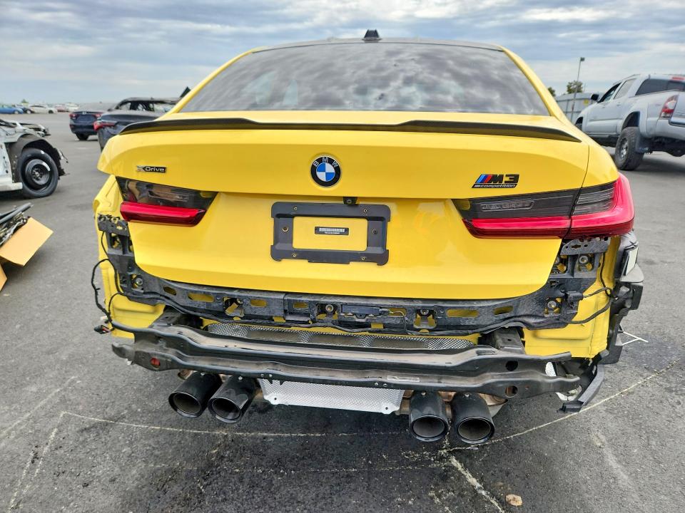 2023 BMW M3 VIN WBS43AY01PFN90020 COPART salvage auction — SIDE, Ca - Salvage Certificate, sold $49,250 on 2026-08-19 (photo 6)