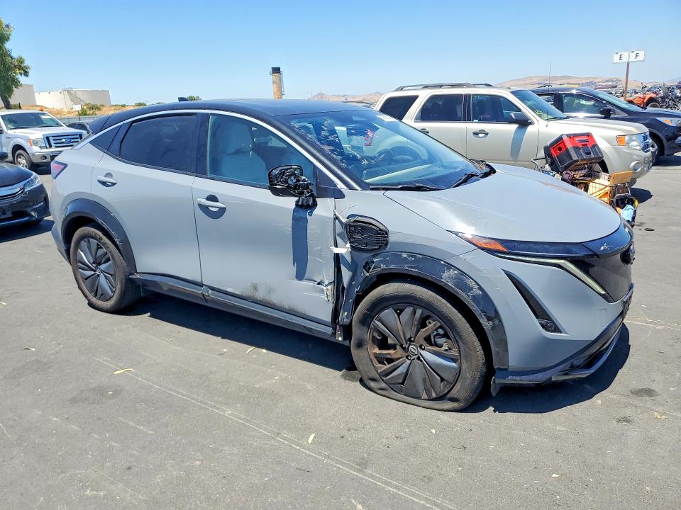 2025 Nissan Ariya VIN JN8BF0BE6SM461025 COPART salvage auction — FRONT END, Ca - Salvage Certificate, sold $9,900 on 2026-07-15 (photo 4)