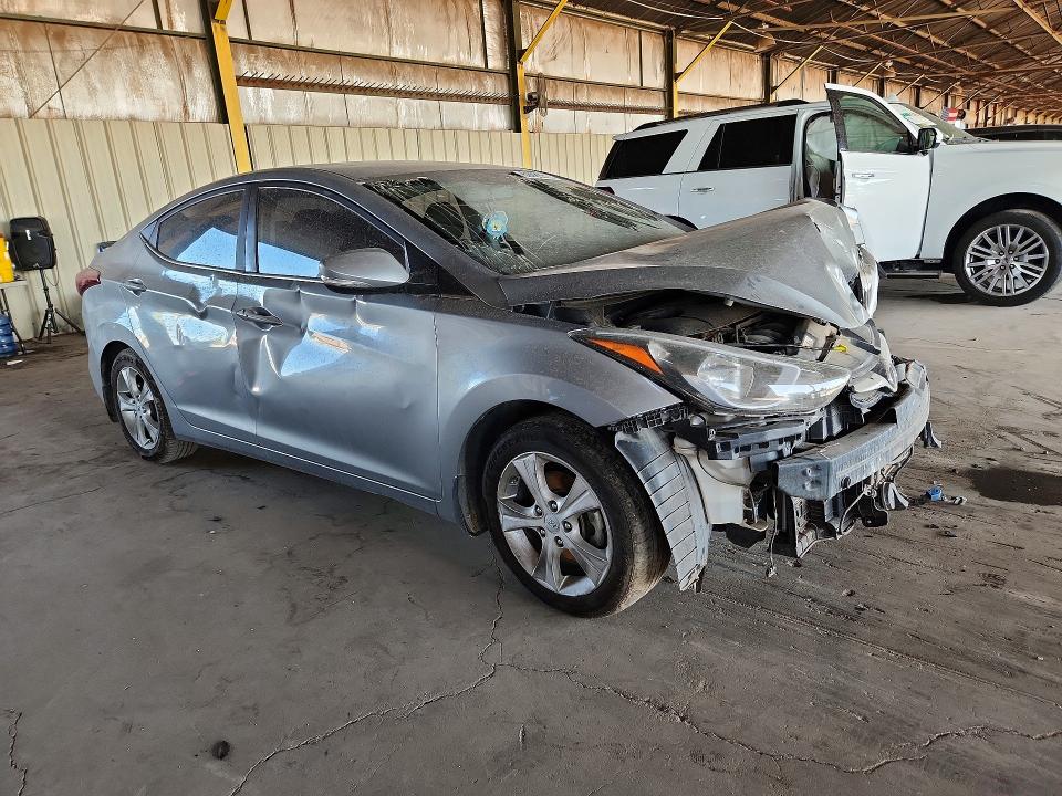 2016 Hyundai Elantra VIN KMHDH4AE2GU481962 COPART salvage auction — FRONT END, Az - Certificate Of Title (P), sold $475 on 2026-07-29 (photo 4)