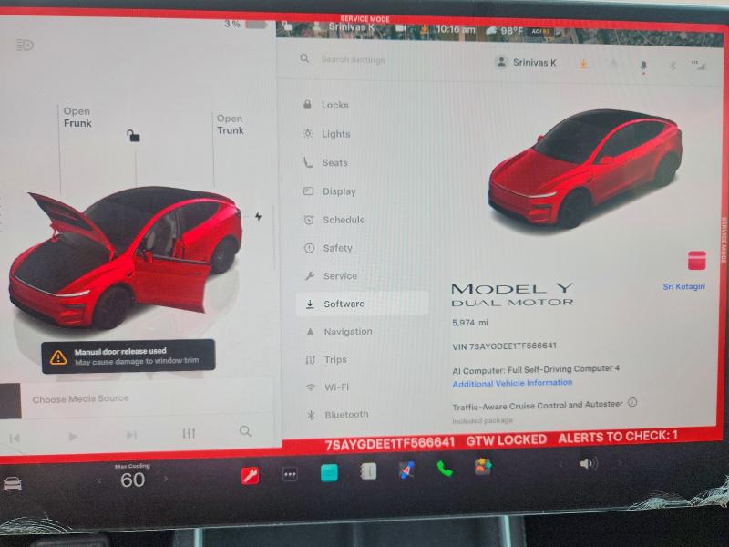 2026 Tesla Model y VIN 7SAYGDEE1TF566641 COPART salvage auction — SIDE, Il - Salvage Certificate, sold $27,000 on 2026-09-08 (photo 9)