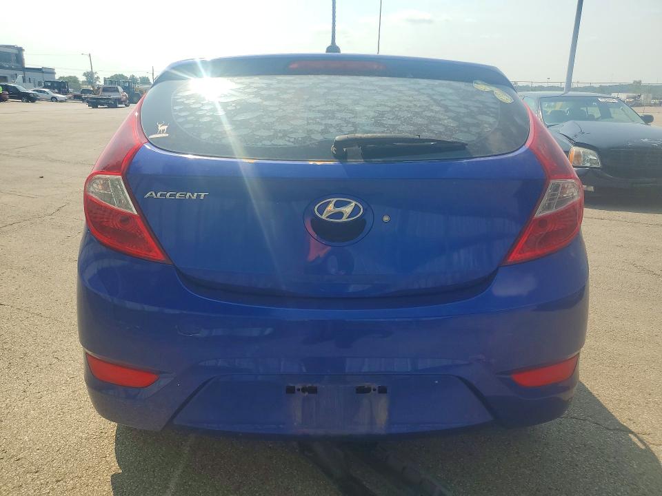 2013 Hyundai Accent VIN KMHCT5AE9DU092926 COPART salvage auction — REAR END, Oh - Cert Of Title-Salvage, sold $500 on 2026-07-22 (photo 6)