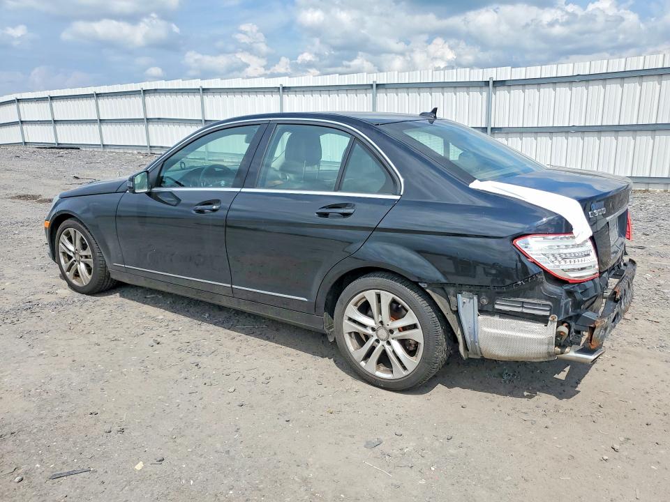 2013 Mercedes-benz C-klasse VIN WDDGF8AB3DR291239 COPART salvage auction — REAR END, Va - Cert Of Title - Salvage, sold $850 on 2026-07-22 (photo 2)