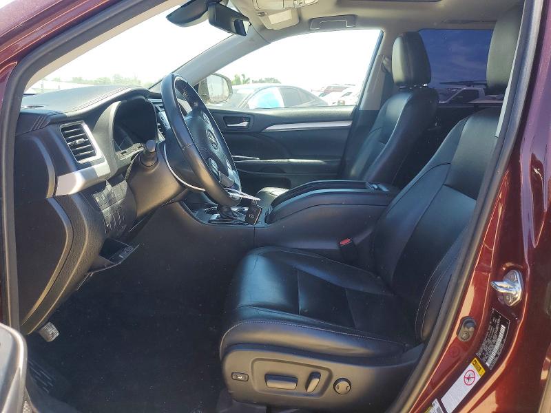 2018 Toyota Highlander VIN 5TDKZRFH5JS260781 COPART salvage auction — FRONT END, CA - SALVAGE CERTIFICATE, sold $2,650 on 2026-07-28 (photo 7)