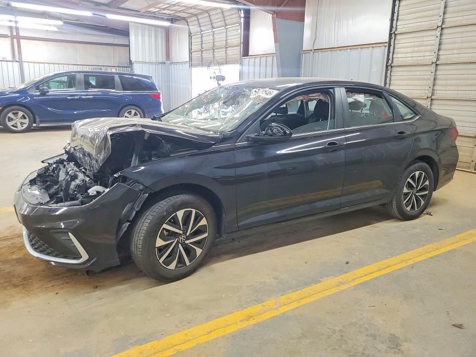 2025 Volkswagen Jetta VIN 3VW5X7BU6SM073171 COPART salvage auction — FRONT END, Fl - Certificate Of Destruction, sold $6,900 on 2026-07-21 (photo 1)