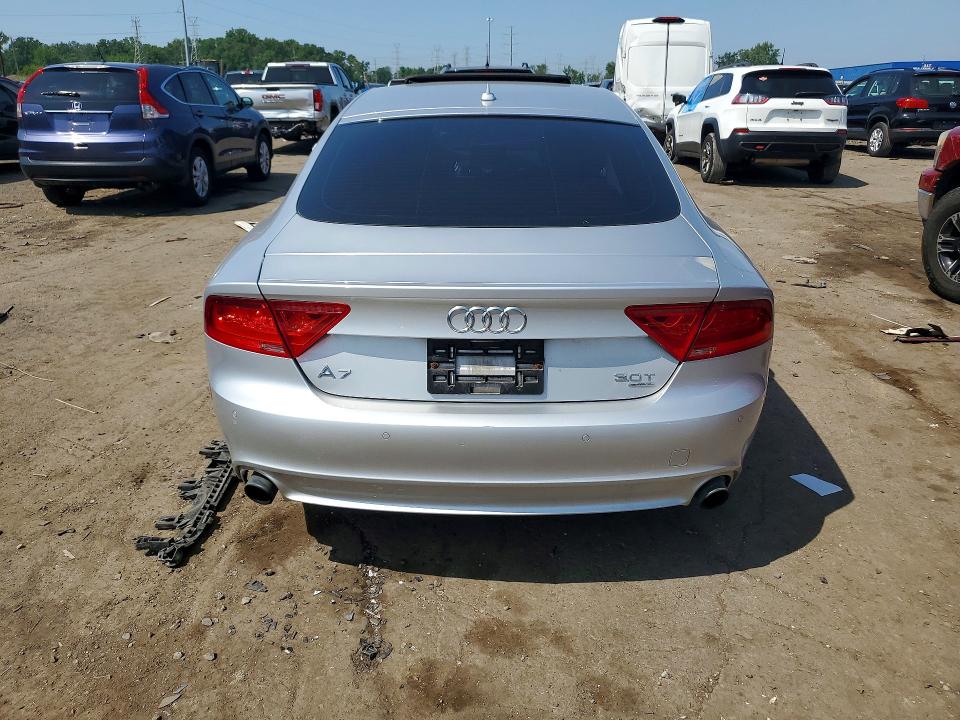 2013 Audi A7 VIN WAUYGAFC6DN056438 COPART salvage auction — WATER/FLOOD, Mi - Certificate Of Title, sold $525 on 2026-07-31 (photo 6)
