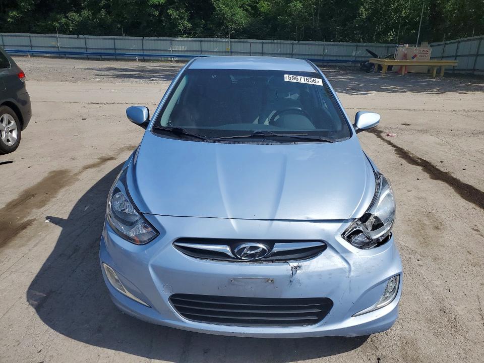 2013 Hyundai Accent VIN KMHCU5AE5DU074873 COPART salvage auction — FRONT END, Pa - Certificate Of Salvage, sold $450 on 2026-07-23 (photo 5)