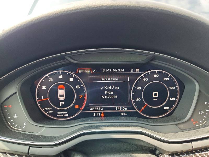 2018 Audi A5 VIN WAUPNAF52JA002219 COPART salvage auction — FRONT END, Tn - Salvage Certificate, sold $9,300 on 2026-08-24 (photo 9)