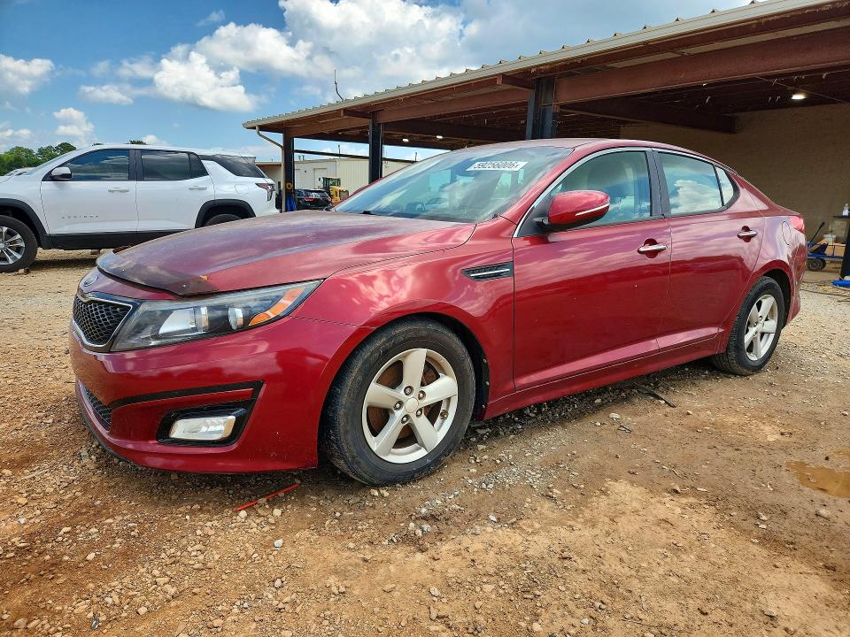 2014 Kia Optima VIN 5XXGM4A72EG288759 COPART salvage auction — FRONT END, Al - Certificate Of Title, sold $450 on 2026-07-29 (photo 1)