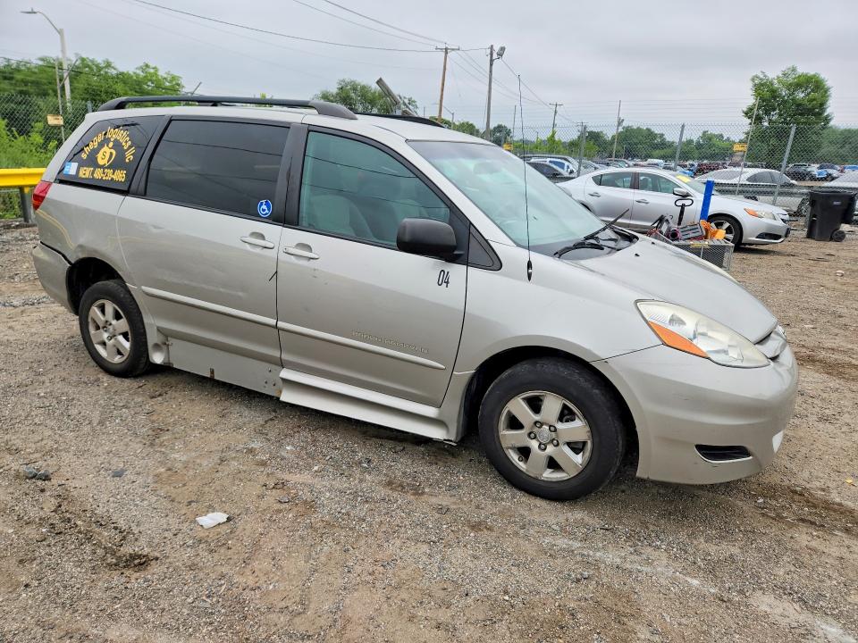 2008 Toyota Sienna VIN 5TDZK23C98S099655 COPART salvage auction — REAR END, Md - Cert Of Salvage > 75% Damage, sold $500 on 2026-07-30 (photo 4)