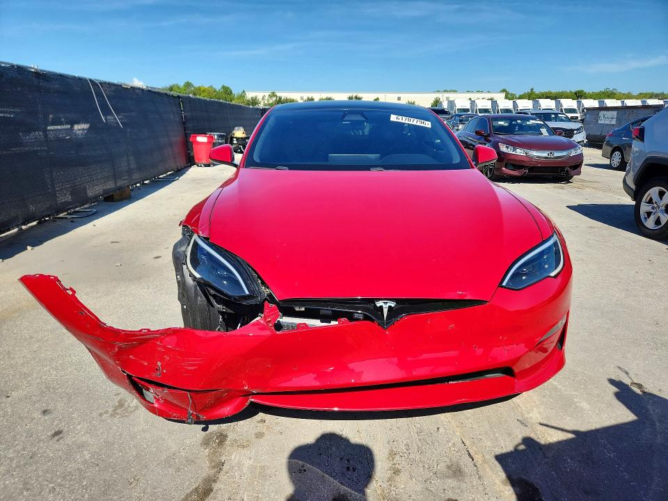 2022 Tesla Model s VIN 5YJSA1E68NF477518 COPART salvage auction — FRONT END, Fl - Cert Of Title Slvg Rebuildable, sold $20,200 on 2026-07-30 (photo 5)