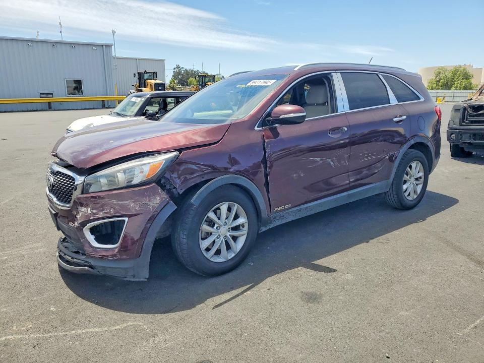 2017 Kia Sorento VIN 5XYPGDA54HG309715 COPART salvage auction — FRONT END, Ca - Salvage Certificate, sold $625 on 2026-07-27 (photo 1)