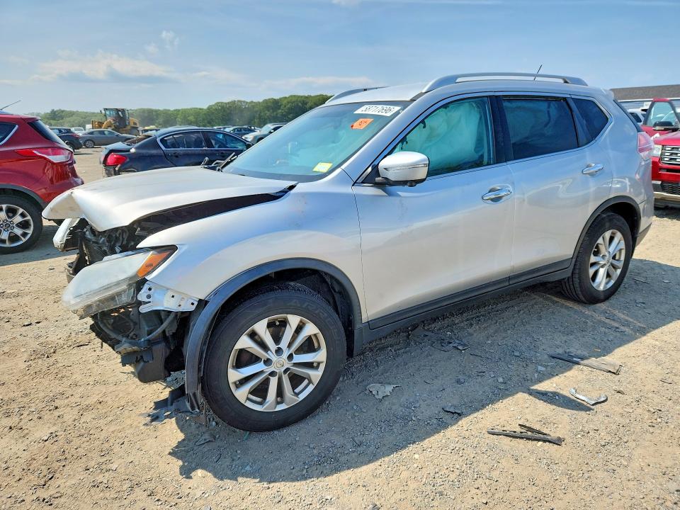 2015 Nissan Rogue VIN KNMAT2MV9FP515284 COPART salvage auction — FRONT END, Ma - Cert Of Title-Reconstrctd Coll, sold $125 on 2026-07-29 (photo 1)