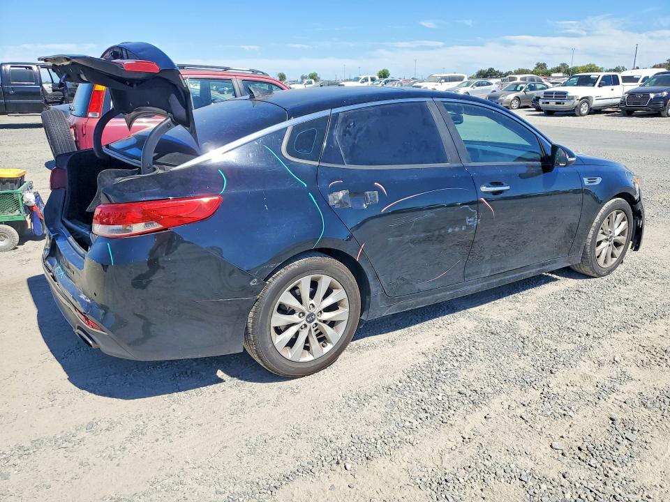2016 Kia Optima VIN 5XXGU4L30GG033623 COPART salvage auction — REAR END, CA - SALVAGE CERTIFICATE, sold $1,250 on 2026-07-28 (photo 3)