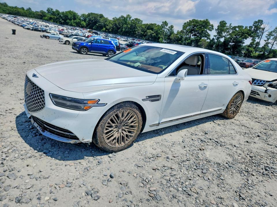 2021 Genesis G90 VIN KMTF54PH2MU091013 — COPART salvage auction photo