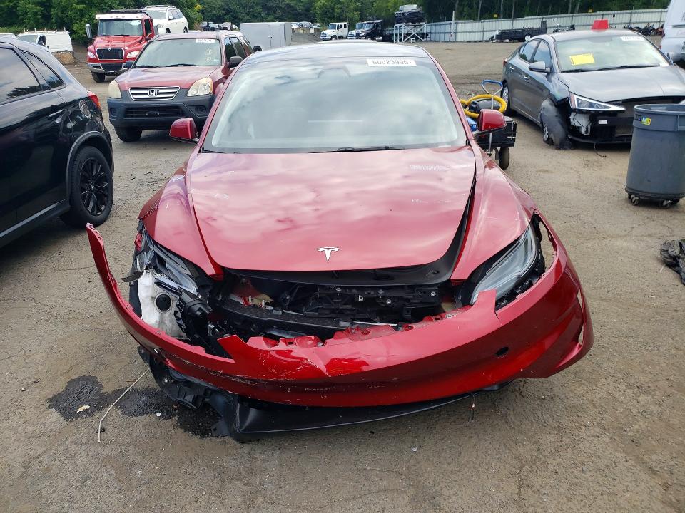 2024 Tesla Model 3 VIN 5YJ3E1ET3RF891312 COPART salvage auction — FRONT END, CT - CERT OF TITLE-SALVAGE, sold $3,000 on 2026-07-28 (photo 5)