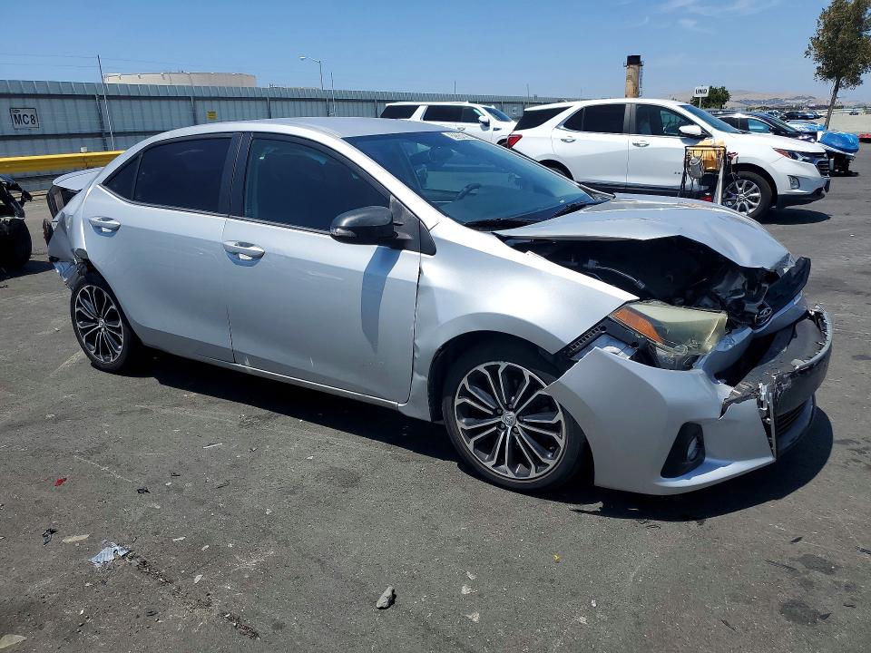2015 Toyota Corolla VIN 5YFBURHE1FP271391 COPART salvage auction — FRONT END, Ca - Salvage Certificate, sold $1,600 on 2026-07-15 (photo 4)